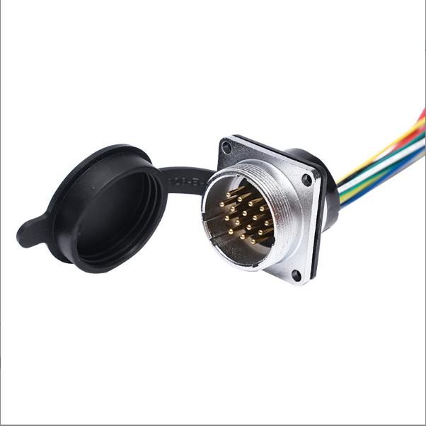 16PIN Aviation Plug PVC Male Connector Custom Wiring Harness 