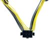PVC Extension Cable 6P to Dual 8P Connector Cable Assembly 